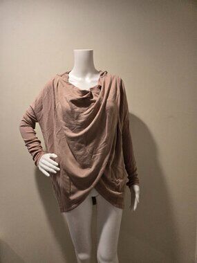 Athleta Purana Wrap Hooded Sweatshirt Blush Pink XS